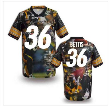 Pittsburgh Steelers #36 BETTIS Men's Stitched NFL Elite Fanatical Version Jersey (5)