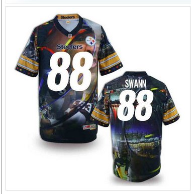 Pittsburgh Steelers #88 SWANN Men's Stitched NFL Elite Fanatical Version Jersey (2)