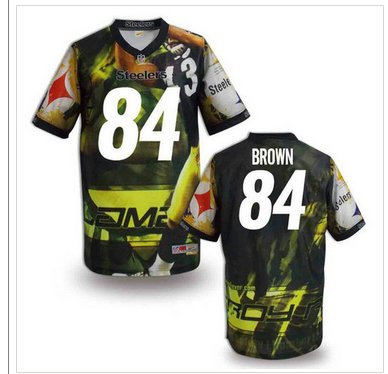 Pittsburgh Steelers #84 BROWN Men's Stitched NFL Elite Fanatical Version Jersey (6)