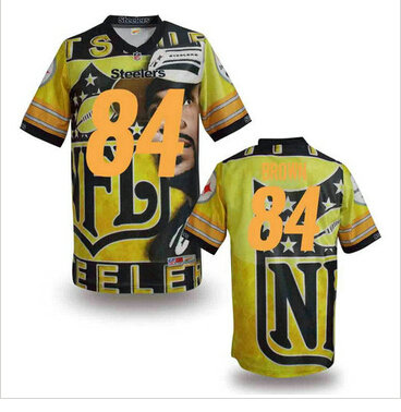 Pittsburgh Steelers #84 BROWN Men's Stitched NFL Elite Fanatical Version Jersey (3)