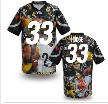 Pittsburgh Steelers #33 HODGE Men's Stitched NFL Elite Fanatical Version Jersey (7)