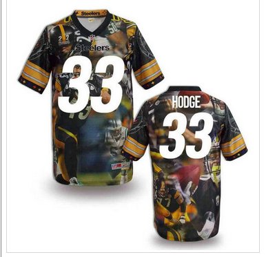Pittsburgh Steelers #33 HODGE Men's Stitched NFL Elite Fanatical Version Jersey (5)