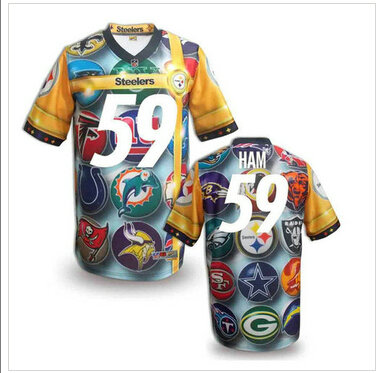 Pittsburgh Steelers #59 HAM Men's Stitched NFL Elite Fanatical Version Jersey (8)