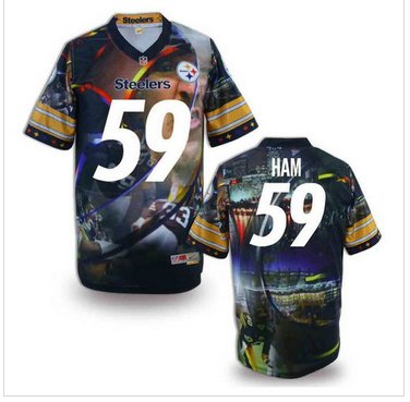 Pittsburgh Steelers #59 HAM Men's Stitched NFL Elite Fanatical Version Jersey (2)