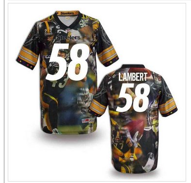 Pittsburgh Steelers #58 LAMBERT Men's Stitched NFL Elite Fanatical Version Jersey (5)