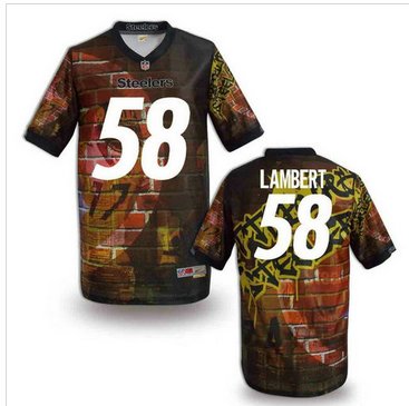 Pittsburgh Steelers #58 LAMBERT Men's Stitched NFL Elite Fanatical Version Jersey (4)