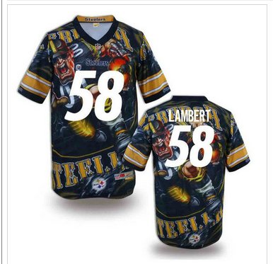 Pittsburgh Steelers #58 LAMBERT Men's Stitched NFL Elite Fanatical Version Jersey (1)