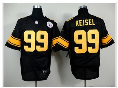NEW Steelers #99 Brett Keisel Black(Gold No.) Men's Stitched NFL Elite Jersey NEW Steelers #99 Brett Keisel Black(Gold No.) Men's Stitched NFL Elite Jersey