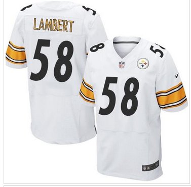 Pittsburgh Steelers #58 Jack Lambert White NFL Elite Jersey
