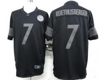 NEW Pittsburgh Steelers 7 Ben Roethlisberger Black Drenched Limited Jerseys NEW Pittsburgh Steelers 7 Ben Roethlisberger Black Drenched Limited Jerseys