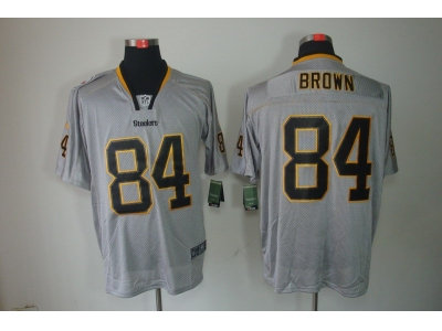 NEW NFL Pittsburgh Steelers 84 Antonio Brown Lights Out Grey Jerseys(Elite)