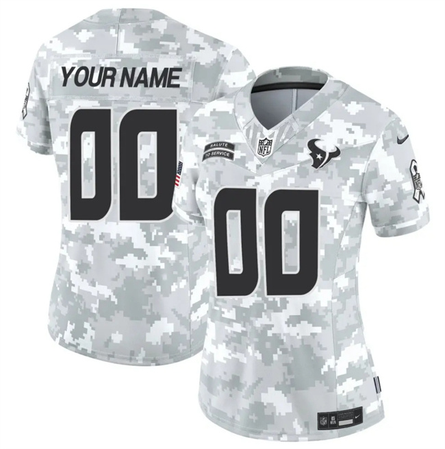 Women's Houston Texans Active Player Custom 2024 F.U.S.E Arctic Camo Salute To Service Limited Stitched Football Jersey(Run Small) Women's Houston Texans Active Player Custom 2024 F.U.S.E Arctic Camo Salute To Service Limited Stitched Football Jersey(Run Small)