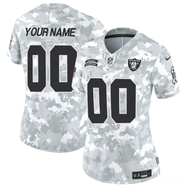 Women's Las Vegas Raiders Active Player Custom 2024 F.U.S.E Arctic Camo Salute To Service Limited Stitched Jersey(Run Small) Women's Las Vegas Raiders Active Player Custom 2024 F.U.S.E Arctic Camo Salute To Service Limited Stitched Jersey(Run Small)