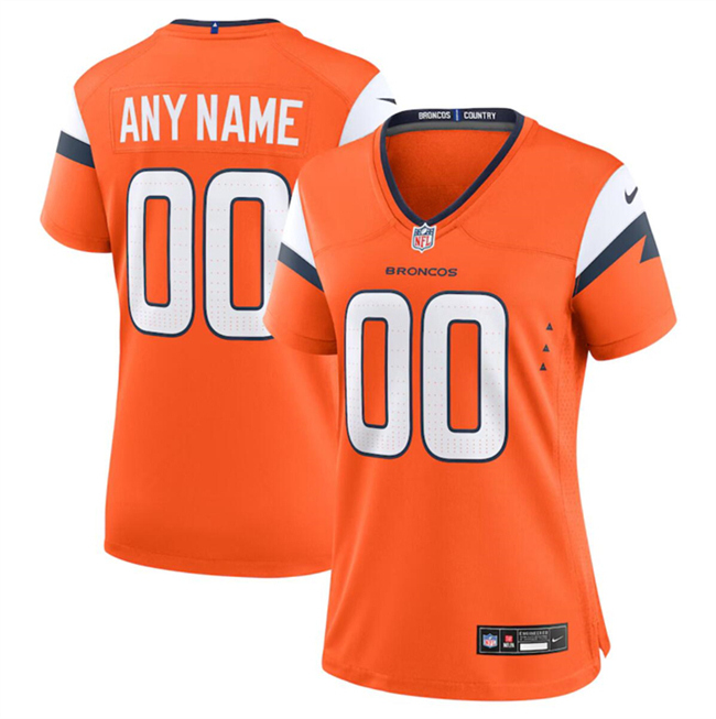 Women's Denver Broncos Active Player Custom Orange 2024 Stitched Jersey(Run Small) Women's Denver Broncos Active Player Custom Orange 2024 Stitched Jersey(Run Small)