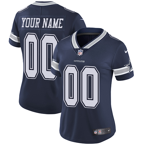 Nike Dallas Cowboys Elite Navy Blue Home Women's Jersey NFL Vapor Untouchable Customized jersey