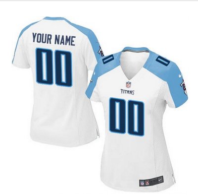 Women's Nike Tennessee Titans Customized Limited White NFL Jersey