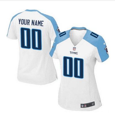 Women's Nike Tennessee Titans Customized Elite White NFL Jersey