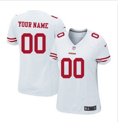 Women's Nike San Francisco 49ers Customized Elite White NFL Jersey