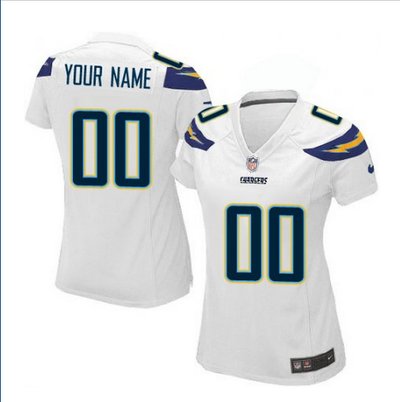Women's Nike San Diego Chargers Customized Elite White NFL Jersey