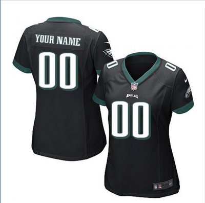 Women's Nike Philadelphia Eagles Customized Limited Black Alternate NFL Jersey Women's Nike Philadelphia Eagles Customized Limited Black Alternate NFL Jersey