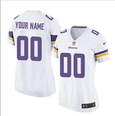 Women's Nike Minnesota Vikings Customized Elite White NFL Jersey Women's Nike Minnesota Vikings Customized Elite White NFL Jersey