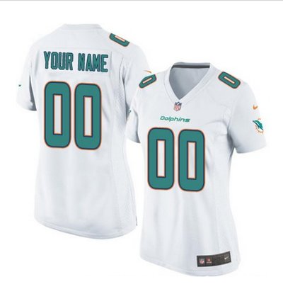 Women's Nike Miami Dolphins Customized Elite White NFL Jersey Women's Nike Miami Dolphins Customized Elite White NFL Jersey