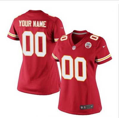 Women's Nike Kansas City Chiefs Customized Limited Red Team Color NFL Jersey
