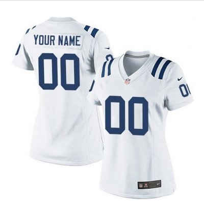 Women's Nike Indianapolis Colts Customized Elite White NFL Jersey