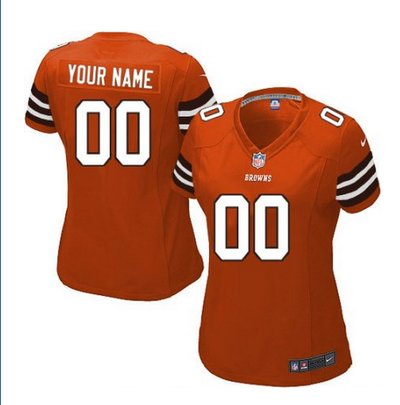Women's Nike Cleveland Browns Customized Limited Orange Alternate NFL Jersey Women's Nike Cleveland Browns Customized Limited Orange Alternate NFL Jersey