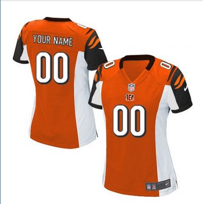 Women's Nike Cincinnati Bengals Customized Limited Orange Alternate NFL Jersey