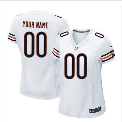 Women's Nike Chicago Bears Customized Elite White NFL Jersey