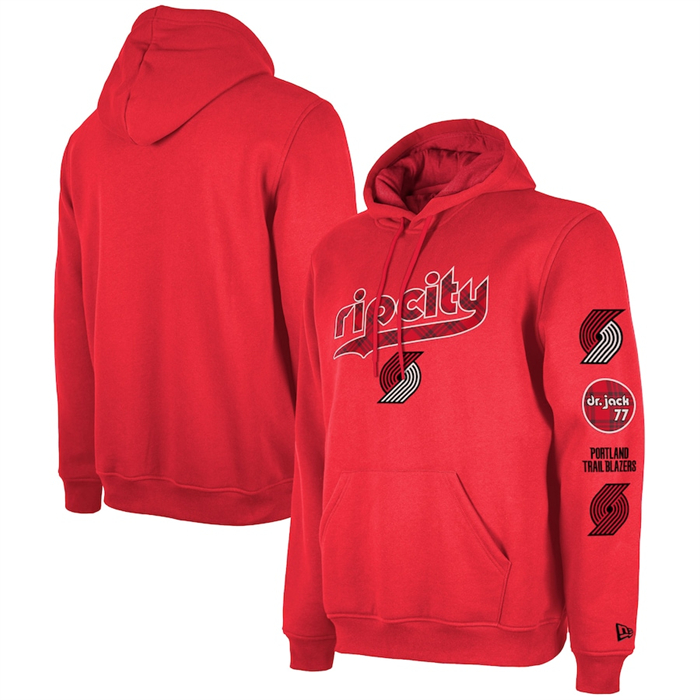 Men's Portland Trail Blazers Red 2023 24 City Edition Pullover Hoodie