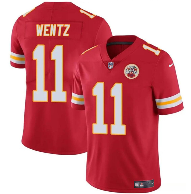 Youth Kansas City Chiefs #11 Carson Wentz Red Vapor Untouchable Limited Stitched Football Jersey Youth Kansas City Chiefs #11 Carson Wentz Red Vapor Untouchable Limited Stitched Football Jersey