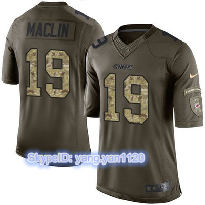 Nike Chiefs #19 Jeremy Maclin Green Youth Stitched NFL Limited Salute to Service Jersey