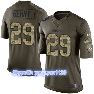 Nike Chiefs #29 Eric Berry Green Youth Stitched NFL Limited Salute to Service Jersey