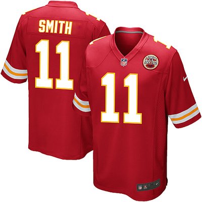 Youth NEW NFL Kansas City Chiefs 11 Alex Smith Red Jerseys