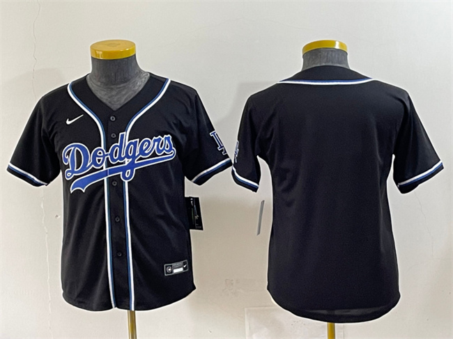 Youth Los Angeles Dodgers Blank Black Stitched Baseball Jersey 2 Youth Los Angeles Dodgers Blank Black Stitched Baseball Jersey 2