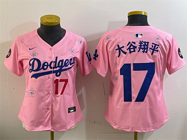 Youth Los Angeles Dodgers #17 大谷翔平 Pink 2025 Tokyo Series Limited Stitched Baseball Jersey Youth Los Angeles Dodgers #17 大谷翔平 Pink 2025 Tokyo Series Limited Stitched Baseball Jersey