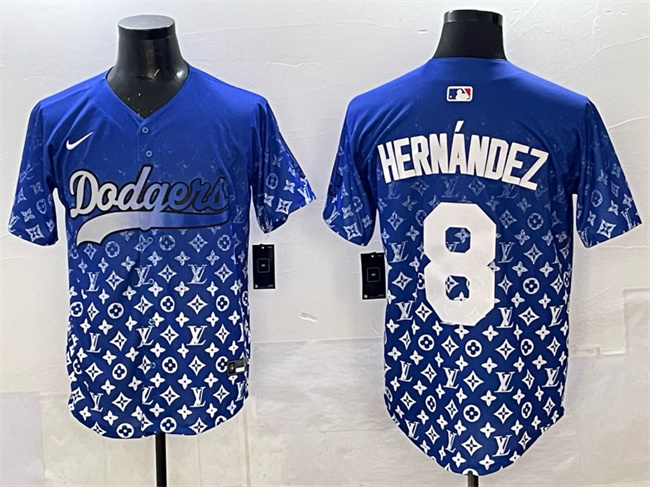 Men's Los Angeles Dodgers #8 Enrique Hernández Blue Limited Stitched Baseball Jersey Men's Los Angeles Dodgers #8 Enrique Hernández Blue Limited Stitched Baseball Jersey