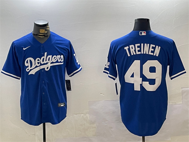 Men's Los Angeles Dodgers #49 Blake Treinen Royal Cool Base Stitched Baseball Jersey Men's Los Angeles Dodgers #49 Blake Treinen Royal Cool Base Stitched Baseball Jersey