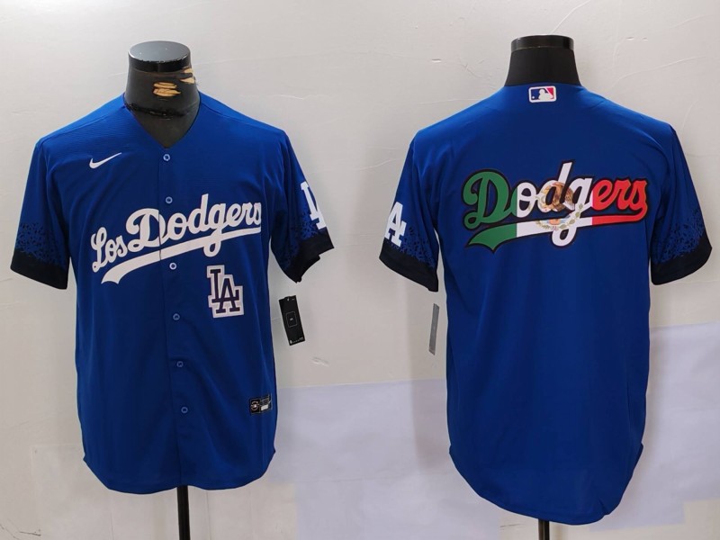 Men's Los Angeles Dodgers Blue Team Big Logo City Connect Cool Base Stitched Baseball Jersey 7 Men's Los Angeles Dodgers Blue Team Big Logo City Connect Cool Base Stitched Baseball Jersey 7
