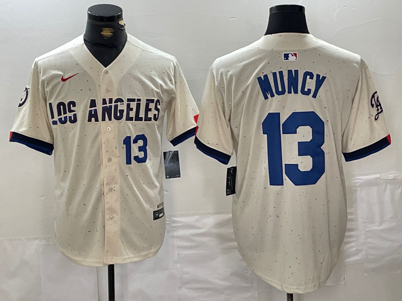 Men's Los Angeles Dodgers #13 Max Muncy Cream Stitched Baseball Jersey 1 Men's Los Angeles Dodgers #13 Max Muncy Cream Stitched Baseball Jersey 1