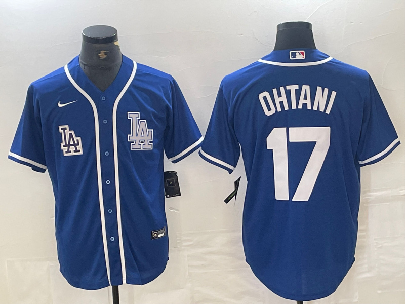 Men's Los Angeles Dodgers #17 Shohei Ohtani Blue Cool Base Stitched Baseball Jersey Men's Los Angeles Dodgers #17 Shohei Ohtani Blue Cool Base Stitched Baseball Jersey