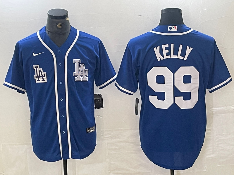 Men's Los Angeles Dodgers #99 Joe Kelly Blue Cool Base Stitched Baseball Jersey 1 Men's Los Angeles Dodgers #99 Joe Kelly Blue Cool Base Stitched Baseball Jersey 1