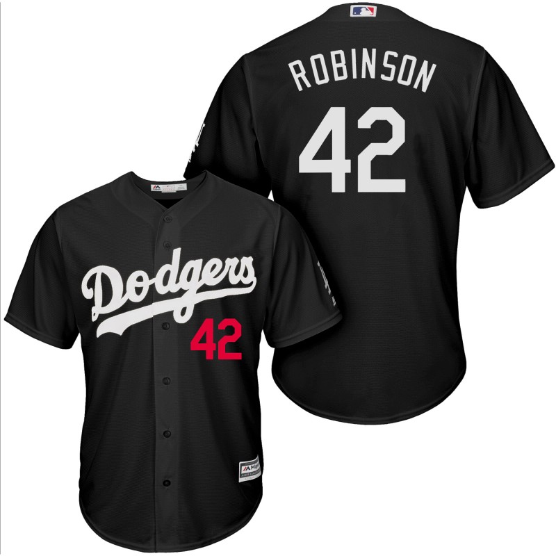Dodgers 42 Jackie Robinson Black Turn Back The Clock Cool Base Jersey Dodgers 42 Jackie Robinson Black Turn Back The Clock Cool Base Jersey