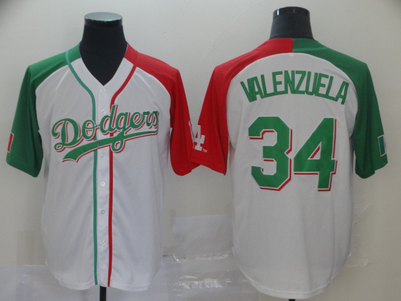 Dodgers 34 Fernando Valenzuela White Mexican Heritage Culture Night Jersey Mexico Dodgers 34 Fernando Valenzuela White Mexican Heritage Culture Night Jersey Mexico