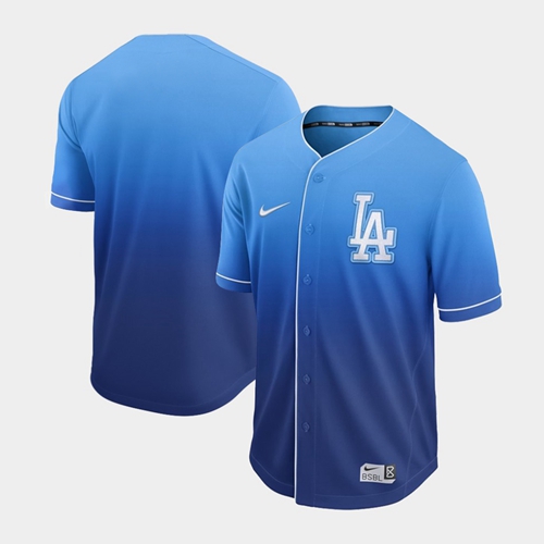 Dodgers Blank Royal Fade Authentic Stitched Baseball Jersey Dodgers Blank Royal Fade Authentic Stitched Baseball Jersey