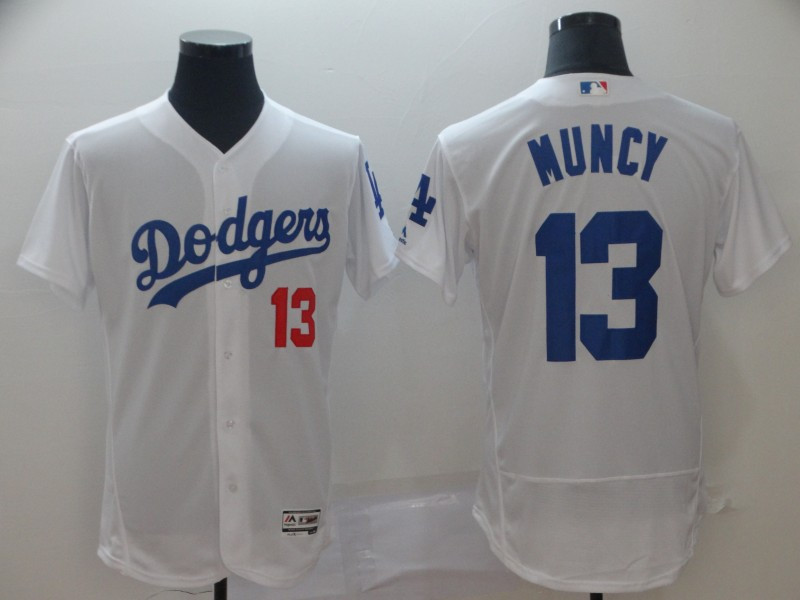 Dodgers 13 Max Muncy White Flexbase Jersey Dodgers 13 Max Muncy White Flexbase Jersey