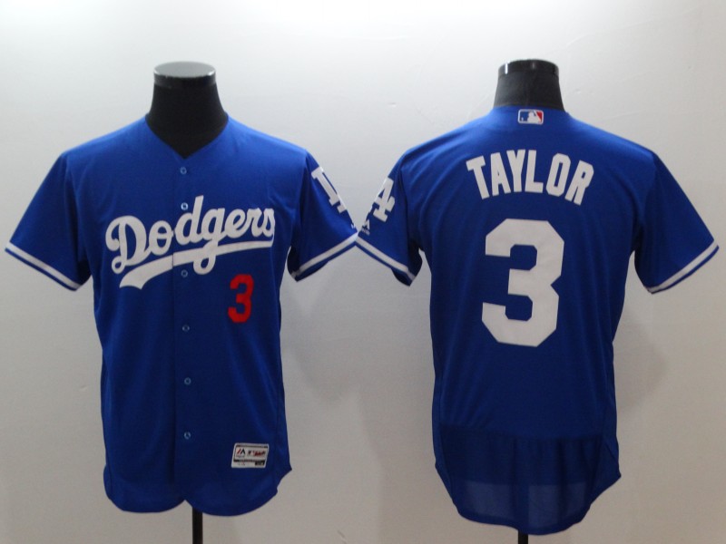 Dodgers #3 Chris Taylor Blue FlexBase Stitched MLB Jersey Dodgers #3 Chris Taylor Blue FlexBase Stitched MLB Jersey
