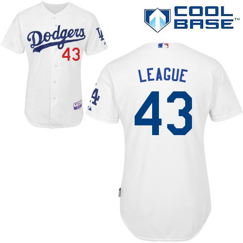 Los Angeles Dodgers#43 League Majestic Authentic White Jersey Los Angeles Dodgers#43 League Majestic Authentic White Jersey